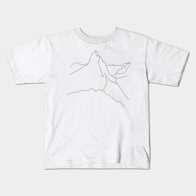 Mountains - Matterhorn Kids T-Shirt by TheLouisa